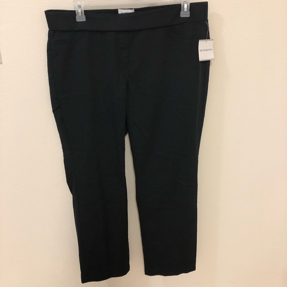 XL Liz Claiborne pull on Black dress pants